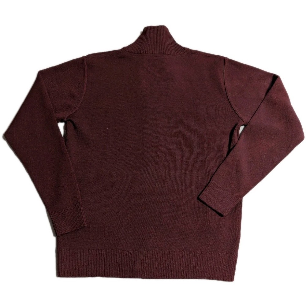 Canalejas Full Zip Sweater Jacket Mens Medium Burgundy Wool Blend Spain - Picture 4 of 6